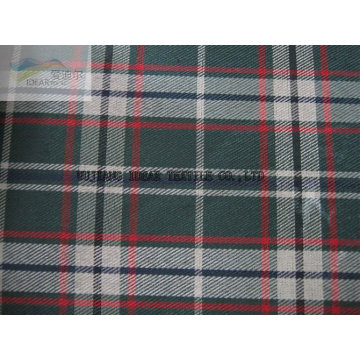 Yarn-dyed Fire Retardant checked Fabric Coated PU For Suitcase